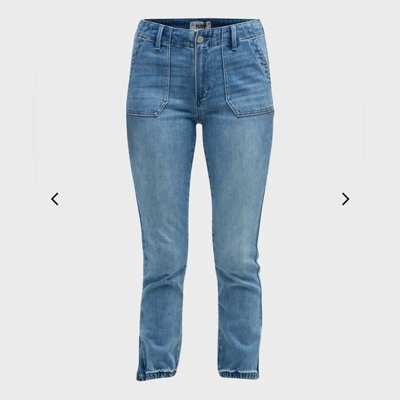 PAIGE Anthropologie Mayslie Low-Rise Joggers denim jeans 28 - Picture 3 of 12